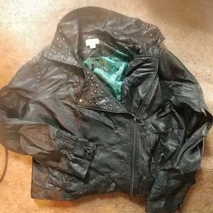 🔥Sexy Faux leather Moto style jacket 🎸